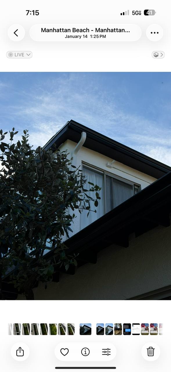 Manhattan Beach home with new seamless gutter system